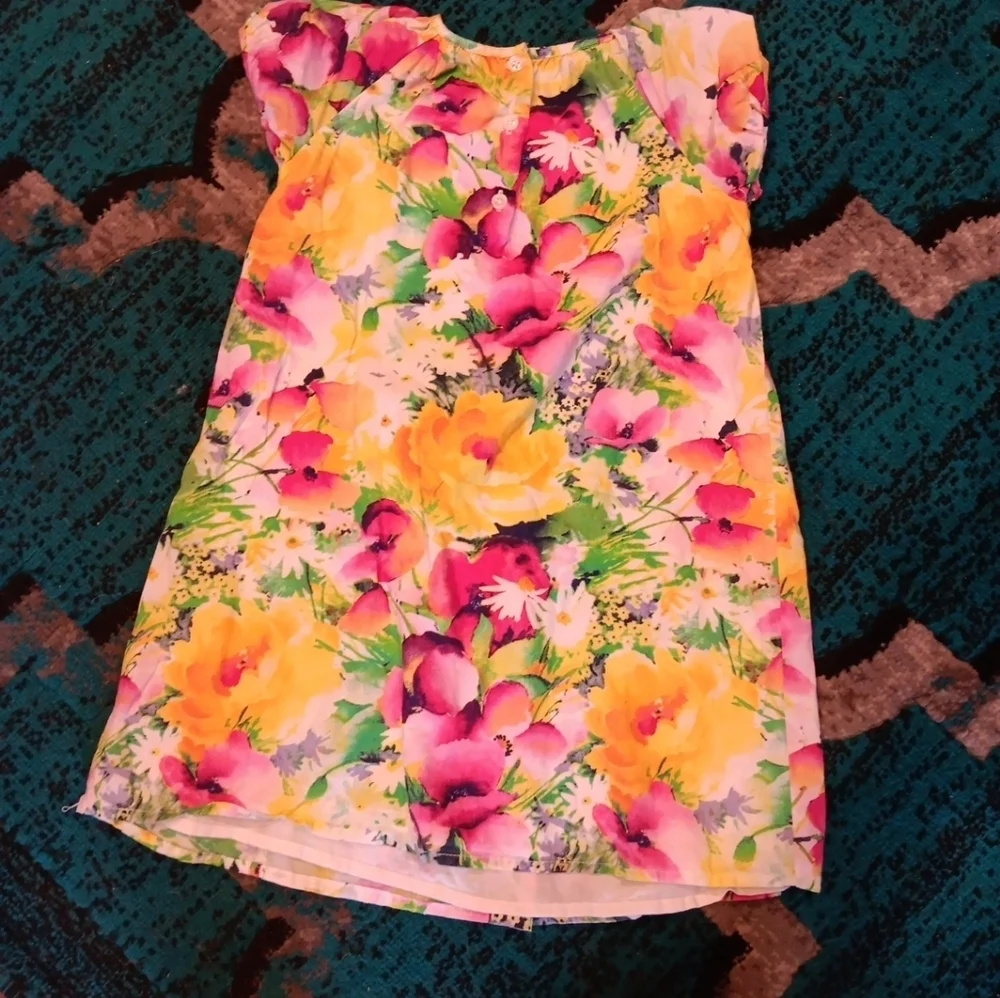 Gap Floral Kids Dress - Yellow and Pink
